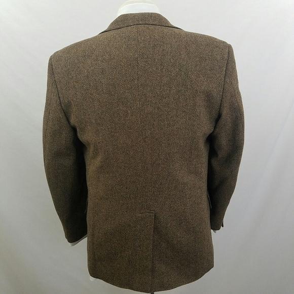 Vtg J. Press Tweed Herringbone Blazer Wool Jacket - Picture 5 of 9